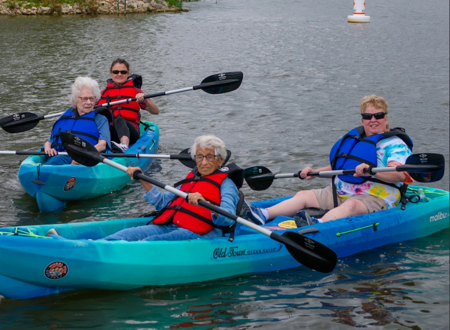 Seniors get a taste of kayaking at Geist Waterfront Park LarryInFishers